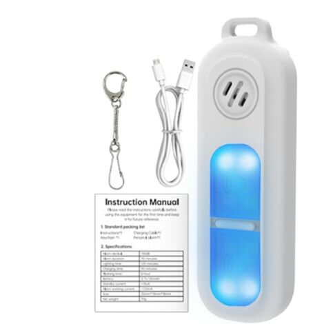 Alarme Porte-clés, Alarme de sécurité personnelle,Porte-clés sirène éclairée par LED pour  130Db  Alarme de lumières de sécurité à Clip arrière Portable pour  Filles, Cyclisme de Nuit