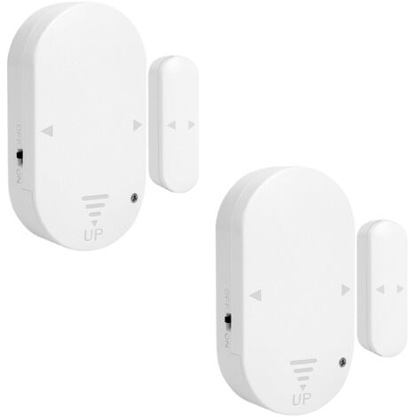 Alarme Porte et Fenetre, 2 Packs de Détecteur de Vibration de Bris de Verre, Sirène Puissante de 130 DB, Détecteurs pour Portes et Fenêtres, Alarme Maison pour Maison, Magasin, Appartement