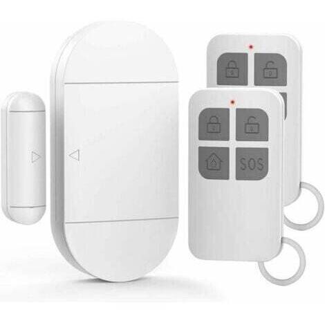 Alarme porte et fenêtre, alarme avec sirène 130dB, 2 télécommandes, facile à installer, alarme maison sans fil