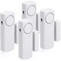 Alarme Porte et Fenêtre - Lot 4x Alarme Sans Fil Anti-Intrusion - Sécurité Maison Contre Cambriolage - Fonctionnement Magnétique - 100 dB