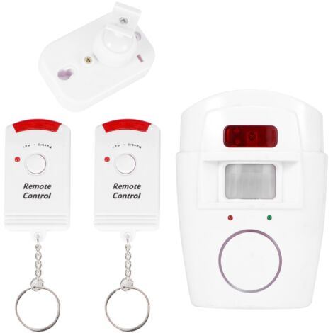 Alarme Porte Fenêtre Infrarouge avec 2 Télécommandes, Sirène 105dB, Détecteur Antivol Sécurité Maison