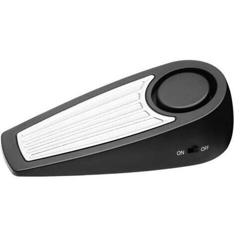 Alarme porte,Cale Bloque Porte avec Fonction Alarme,Alarme d'Arrêt de Porte en Forme de Cale, avec Sirène de 125 dB,pour Hôtel Sécurité Maison Travel,Noir