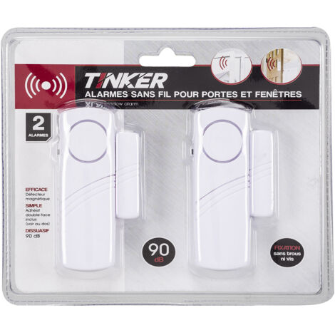 Alarme PorteFenêtre Tinker HT1047 2 Pcs, Blanc