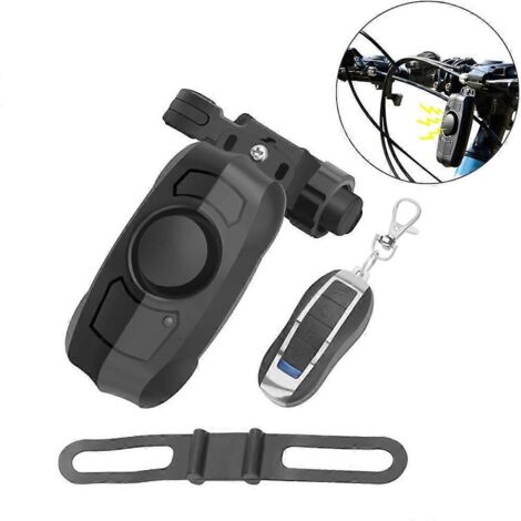Alarme sans fil 2024 avec chargement USB, alarme antivol à vibration pour vélo, moto, fenêtre ou porte