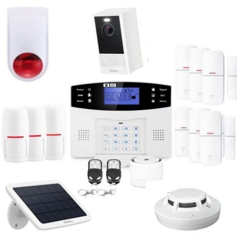 Alarme sans fil connectée gsm avec sirène et caméra autonome pour maison kit connecté 18