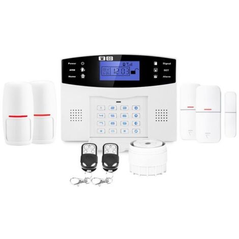 Alarme sans fil GSM 4G pour appartement – Système évolutif 99 zones – Sirène 110dB – Détecteurs infrarouges inclus – Lifebox