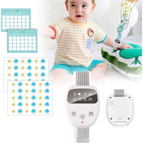 Alarme sans fil pour enfants et filles, rechargeable USB-C, haute sensibilité, son fort et vibration, 3 modes, design compact pour pot de nuit