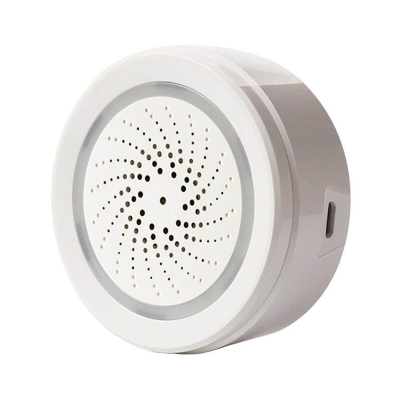 Alarme sirène Wi-Fi intelligente : alarme sans fil pour la sécurité de la maison, alarme anti-intrusion avec alarme sonore et lumineuse, sirène 100