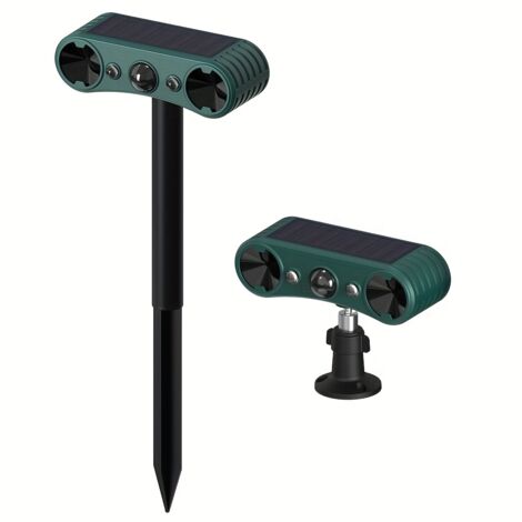 Alarme Solaire de Détection de Mouvement – Sirène Extérieure 129dB avec Lumières Clignotantes Rouge et Bleue, Technologie Infrarouge