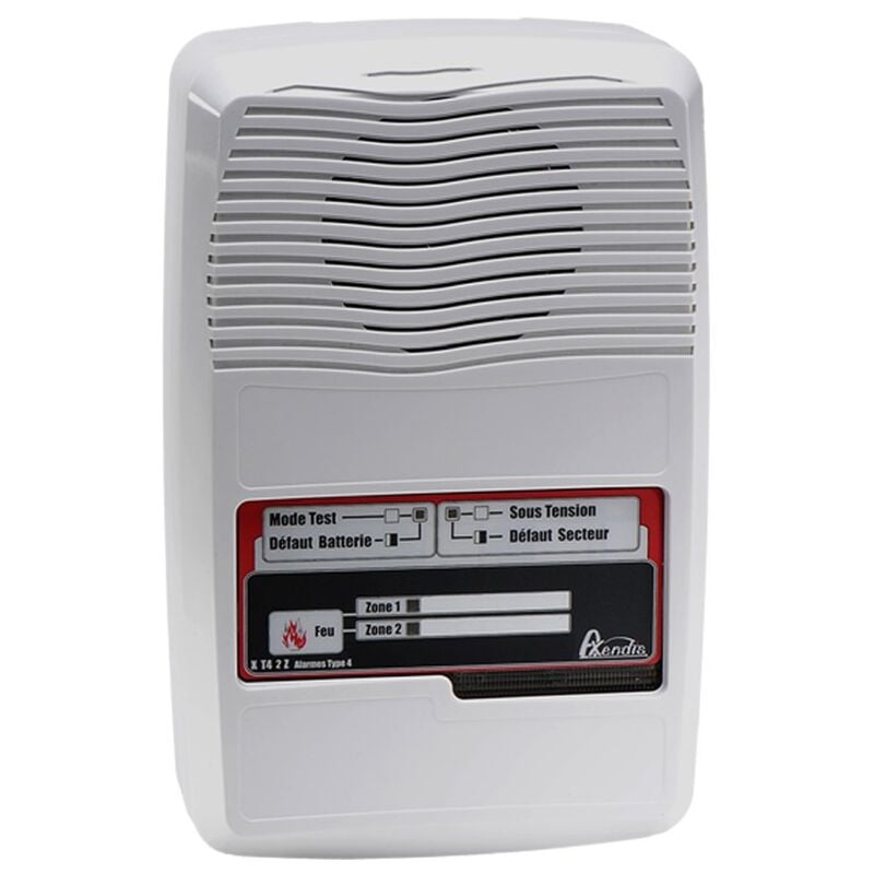 Axendis - Alarme type 4 incendie sur secteur nf 2 boucles