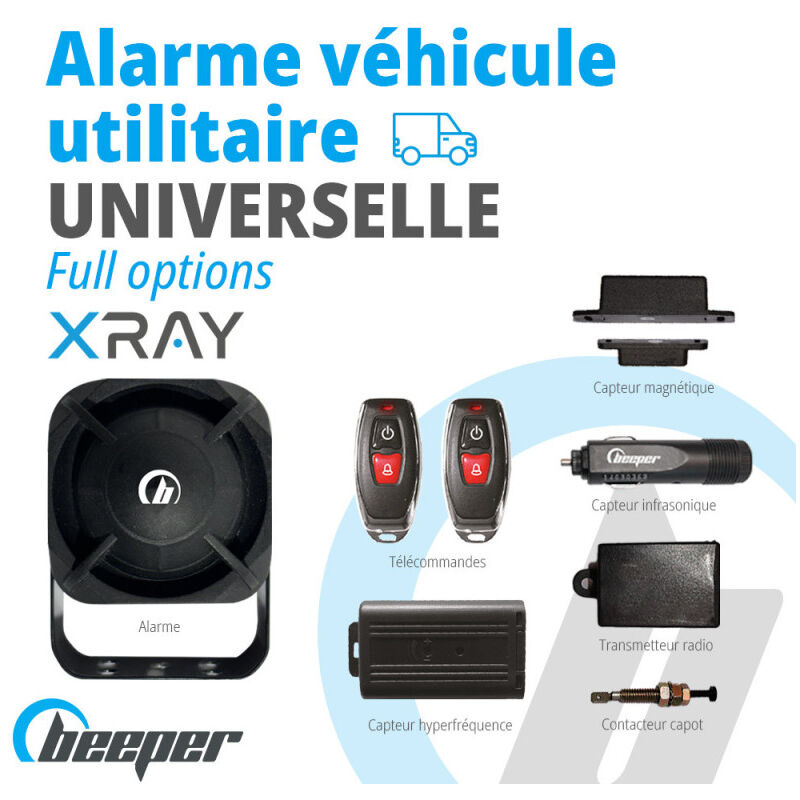 Beeper - Alarme universelle pour véhicules utilitaires XR5VUL Option - Sans système d'alarme antivol de pots catalytiques