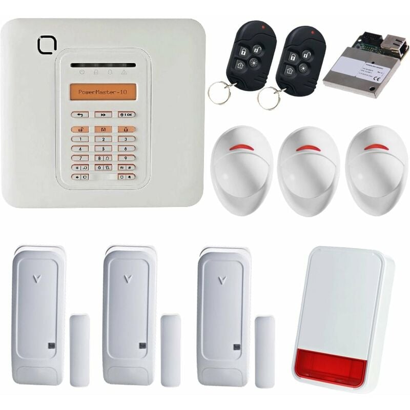Visonic - Alarme PowerMaster Kit Max + sirène extérieur ip - Alu