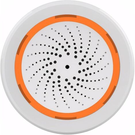 Alarme WiFi Intelligente Sirène d'Alerte Forte de 100 dB avec Lumière Stroboscopique pour la Sécurité à Domicile et Contrôle à Distance via l'application Fonctionne avec Tuya/Smart Life/Alexa