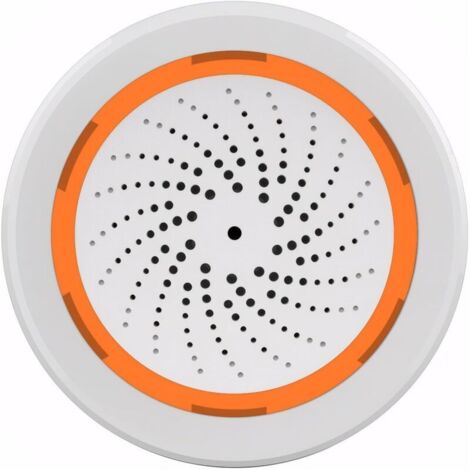 Alarme WiFi Intelligente Sirène d'Alerte Forte de 100 dB avec Lumière Stroboscopique pour la Sécurité à Domicile et Contrôle à Distance via l'application Fonctionne avec Tuya/Smart Life/Alexa