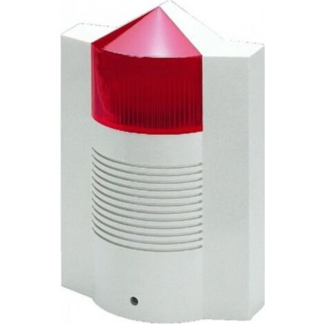 Alarmeinheit mit Blitzsignalsystem, IP54, Monacor Außensirene