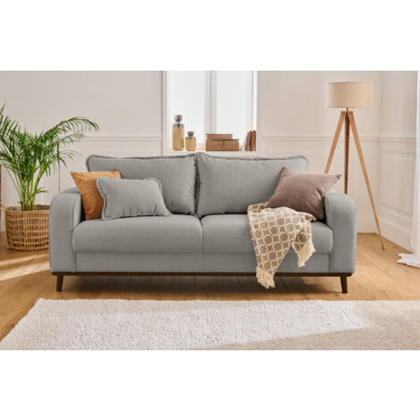 Albane - 3-sitzer sofa - aus cord - hellgrau