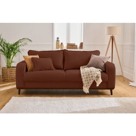 Albane - 3-sitzer sofa - aus cord - rostfarben