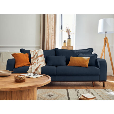 Albane - 3-sitzer sofa - mit schlaffunktion und bettkasten - aus cord - schieferblau