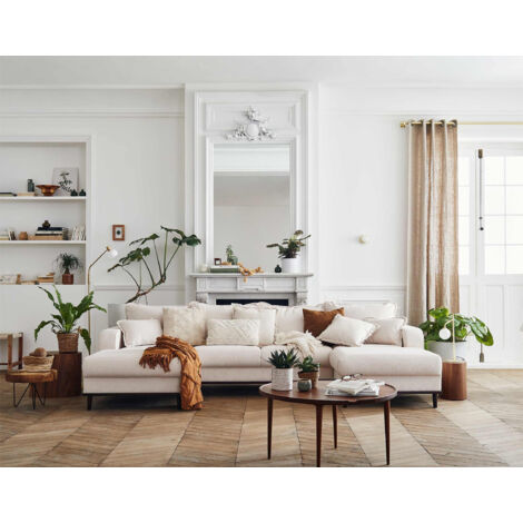 Albane - 7-sitzer wohnlandschaft in u-form - aus cord - beige