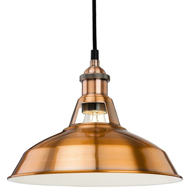 Albany - 1 Light Dome Ceiling Pendant Brushed Copper, E27 - Firstlight