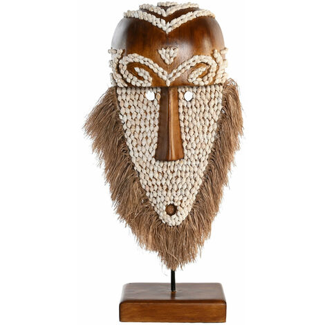 Albasia Faserdekoration 30x10.5x53 Albasia Fasermaske mehrfarbige Farbmaterial -Familie Innenausstattung Details