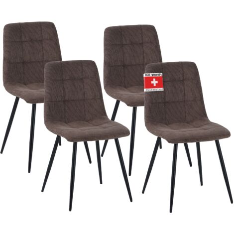 Albatros Esszimmerstühle 4er Set BORA Braun - Komfortabler Polsterstuhl für Modernes und Stilvolles Design am Esstisch - Küchenstuhl oder Stuhl Esszimmer mit hoher Belastbarkeit bis 110kg