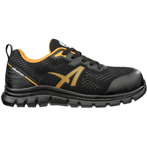 Albatros Levitate Orange Low S1PS SR Zapatos de trabajo bajos veganos - 42 (EU) - Negro