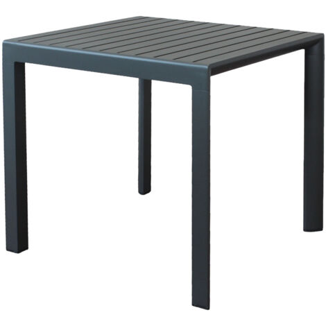 ALBEN - tavolo con struttura in alluminio 80 x 80