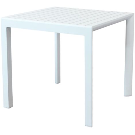 ALBEN - tavolo con struttura in alluminio 80 x 80