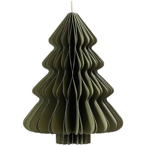 Alberello di Natale colore verde in carta , decorazione natalizia -40 cm