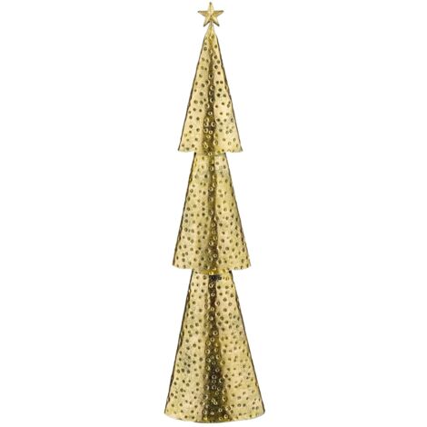 Albererello decorativo color oro per il natale -H - 68 cm