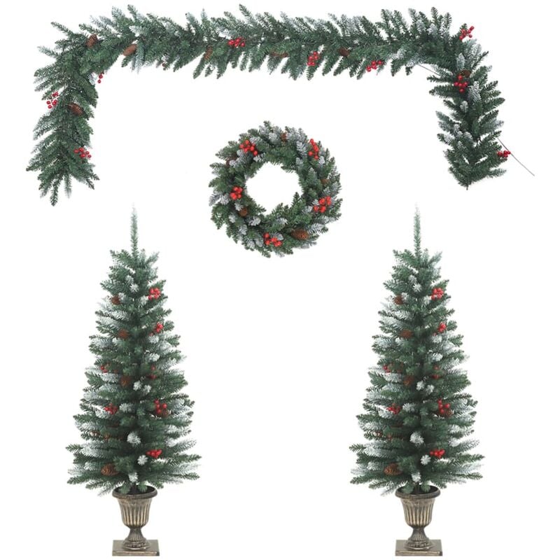 Set Decorazioni di Natale per Porte 4 pz in pvc Vidaxl 98192