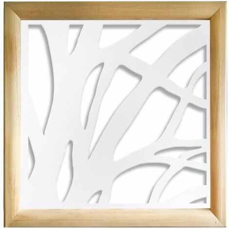 ALBERI - Moduli Decorativi in Legno e PVC - Misura: 48x48 cm - Colore: bianco
