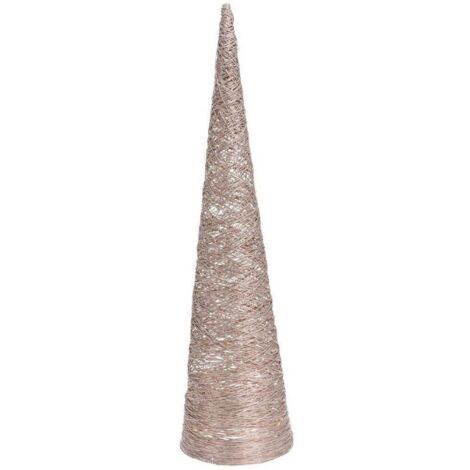 Albero a forma di cono con 40 LED 80 cm dorato