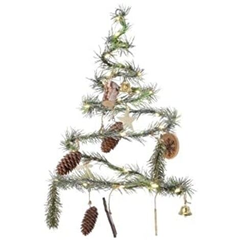 Albero a spirale con luci e decorazioni