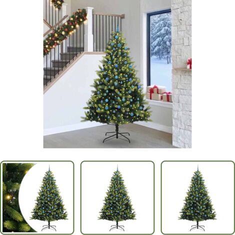 Albero artificiale con LED -  Albero di Natale Artificiale a Cerniera con 300 LED 240 cm