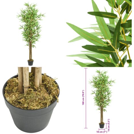 Albero Bambù Artificiale 1288 Foglie 180 cm Verde - Bambù artificiale - Pianta artificiale