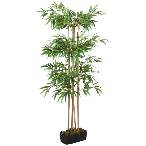 Albero Bambù Artificiale 380 Foglie 80 cm Verde vidaXL