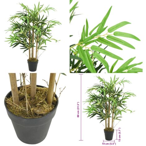 Albero Bambù Artificiale 500 Foglie 80 cm Verde - Bambù artificiale - Albero verde