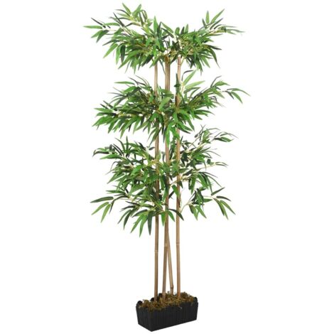 Albero Bambù Artificiale 760 Foglie 120 cm Verde vidaXL