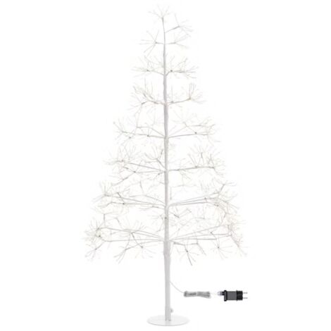 Albero Bianco con microled bianco caldo, uso interno -H 180 cm - 2100 microled