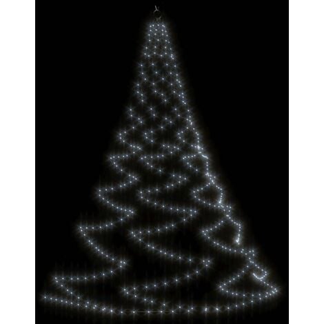 Albero da Parete con Gancio Metallico 260 LED Bianco Freddo 3 m vidaXL