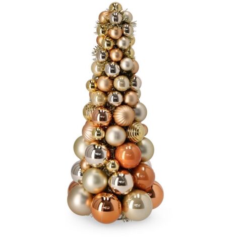 Albero decorativo pino "Joe" con sfere decorative per decorazioni natalizie -Oro