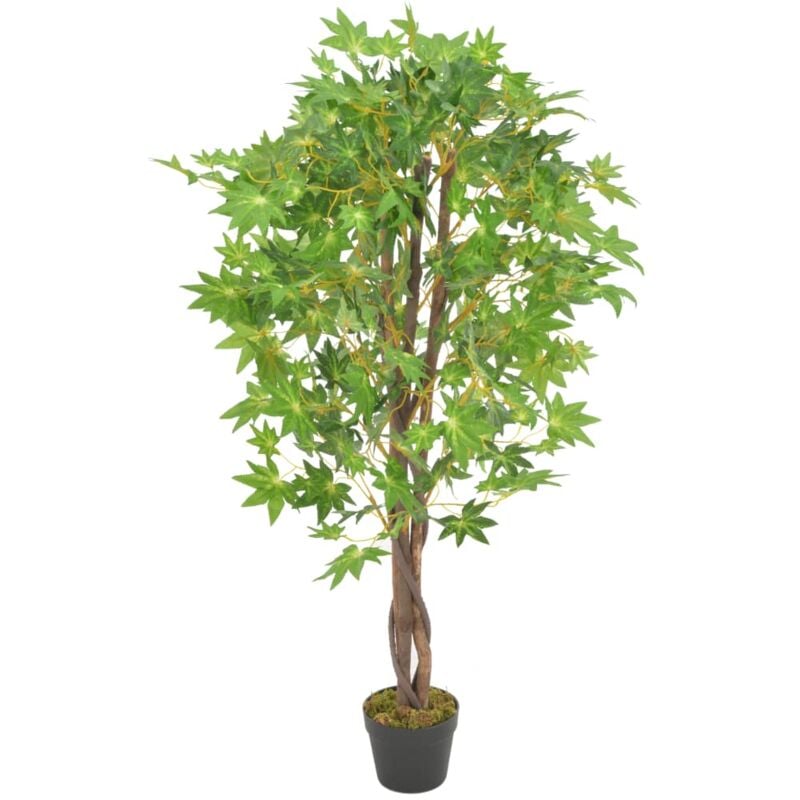 Vidaxl - Albero di Acero Artificiale con Vaso Verde 120 cm 1604