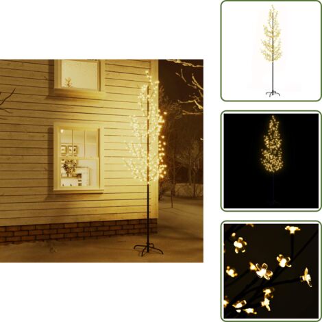 Albero di ciliegio - vidaXL Albero di Ciliegio con 368 LED Bianco Caldo 300 cm - Effetti luminosi