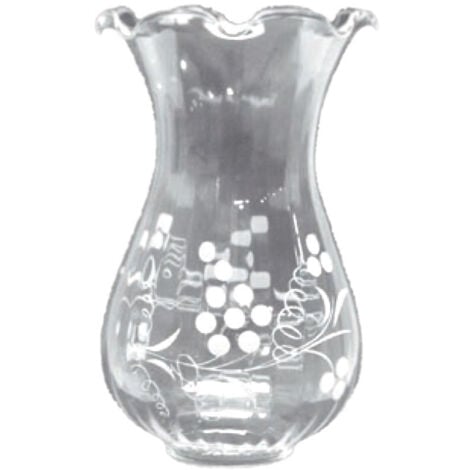 LTDE ALBERO DI MELI paralume in vetro 19x13cm trasparente con disegno bocca 5cm