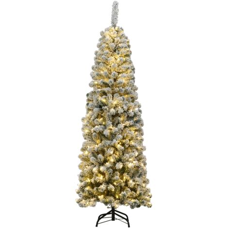 Albero di Natale 180cm con 250 luci LED calde Abete artificiale innevato illuminato