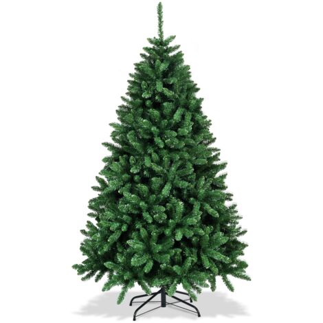 Albero di Natale 183cm in PVC 1355 rami supporto metallico effetto realistico