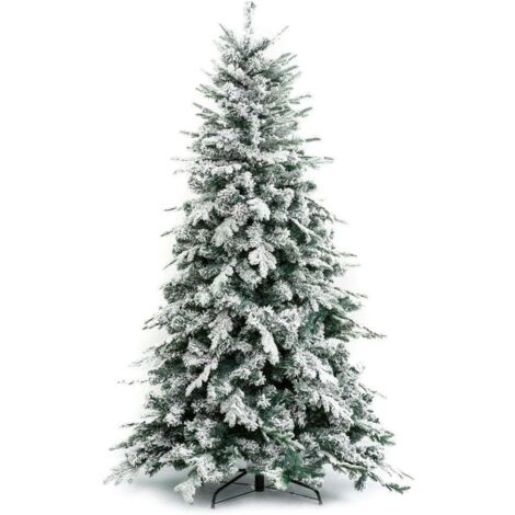 ALBERO DI NATALE 240cm INNEVATO ALASKA - reale SUPER FOLTO NATALIZIO VERDE NEVE