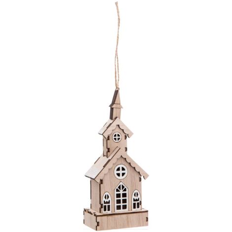 Albero di natale 3d soggetto chiesa in legno - Feeric lights & christmas